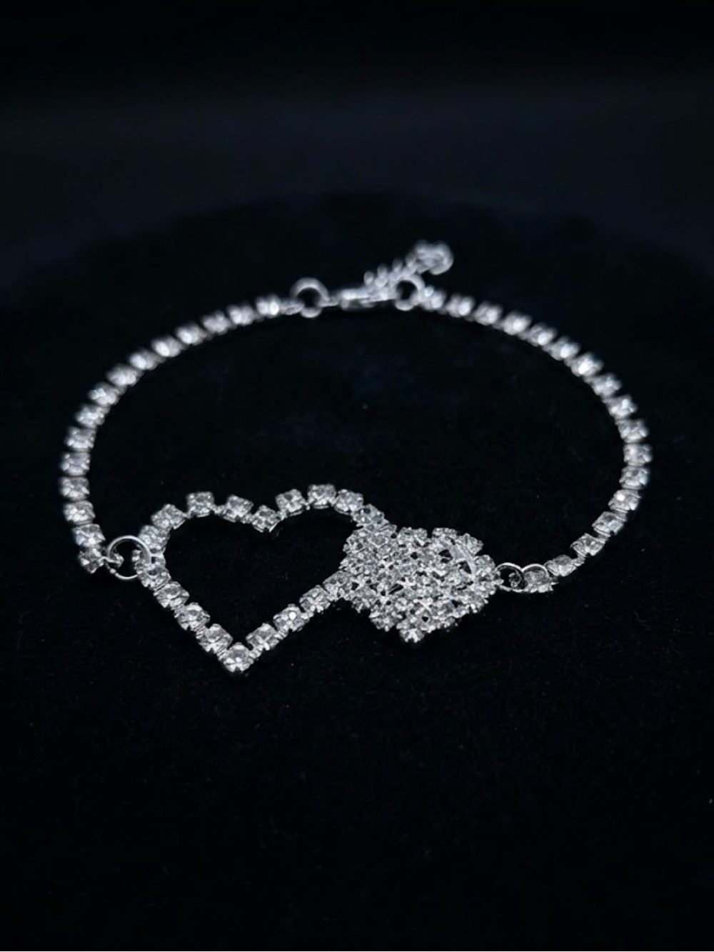 Heart Link Crystal Bracelet